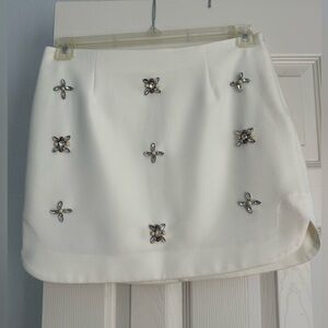 White Gianni Bini women’s skirt with rhinestones